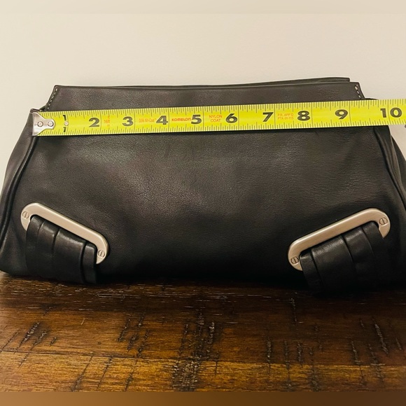 🖤 B. Makowsky black leather clutch - Picture 10 of 13